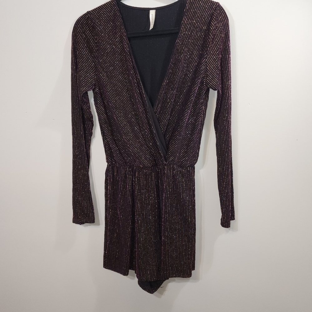 Peppermint sparkly romper sz S long sleeve Party wear